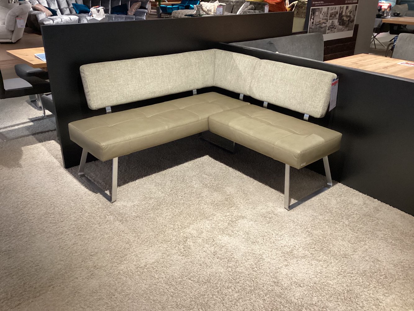 Eckbank „Ledus“, Mikrofaser, ca. 159 x155 cm