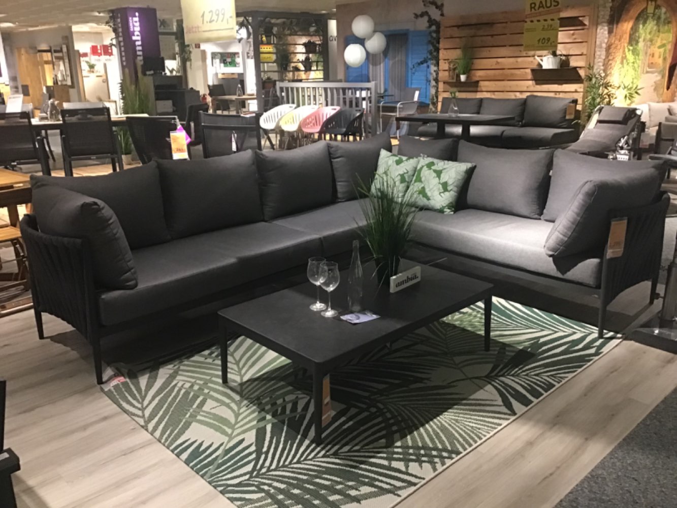 Möbel, Gartenmöbel, Loungegarnitur