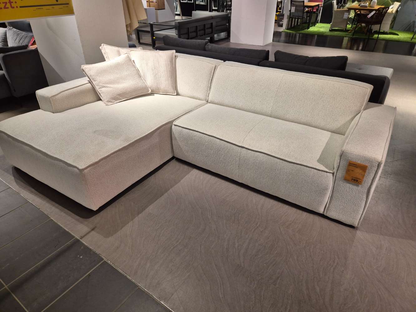 Ecksofa Creme, Schwarz Fundgrube XXXLutz Fellbach