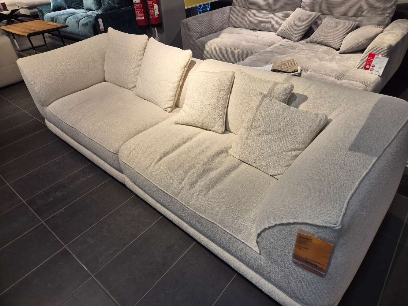 Bigsofa Creme, Flachgewebe XXXLutz Fellbach