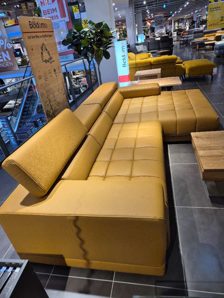 Ecksofa Kurkuma Gelb Echtleder XXXLutz Fellbach