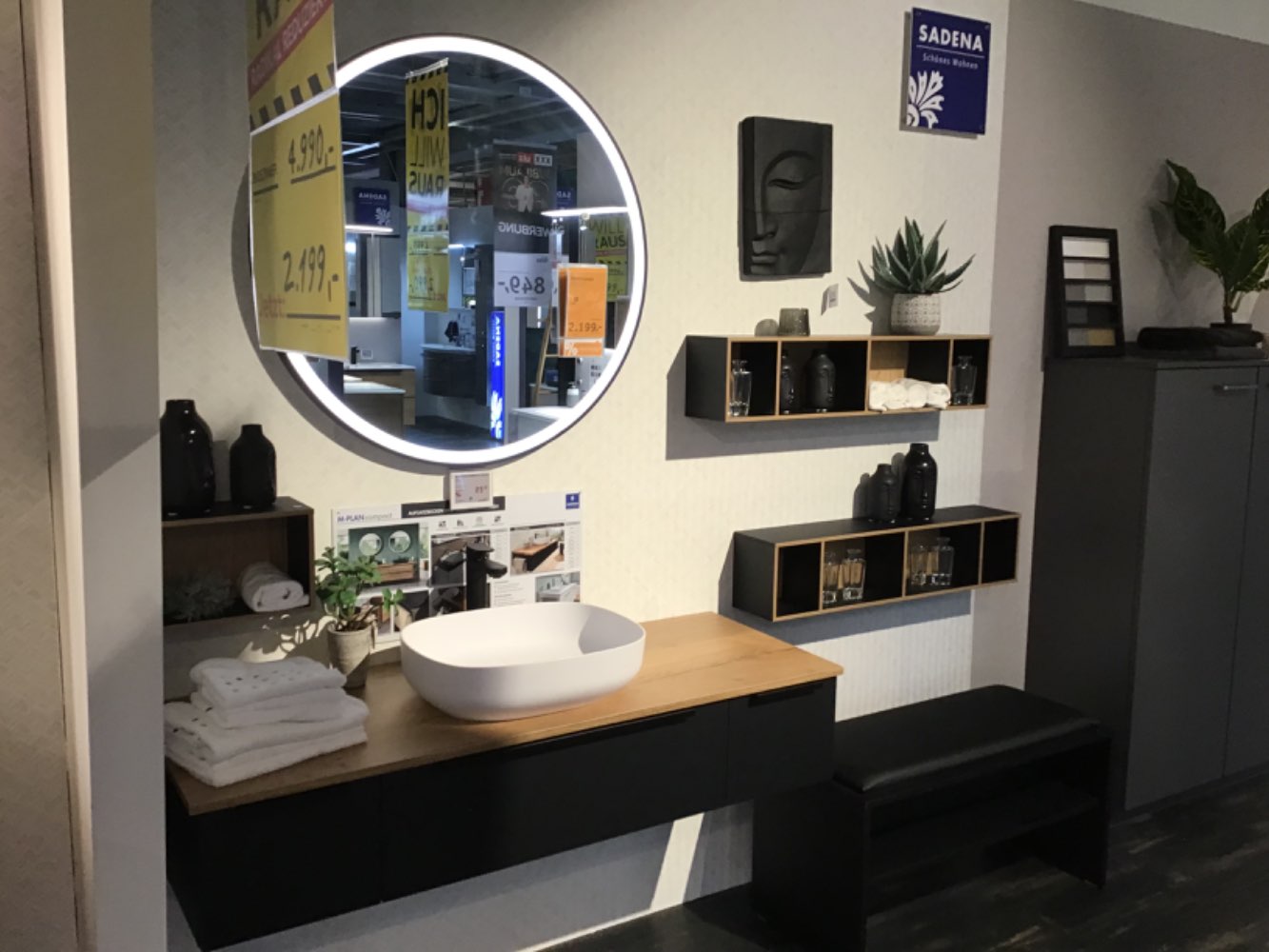 XXXLutz Ausstellungsstück Möbel Badezimmer M-Plan Compact schwarz