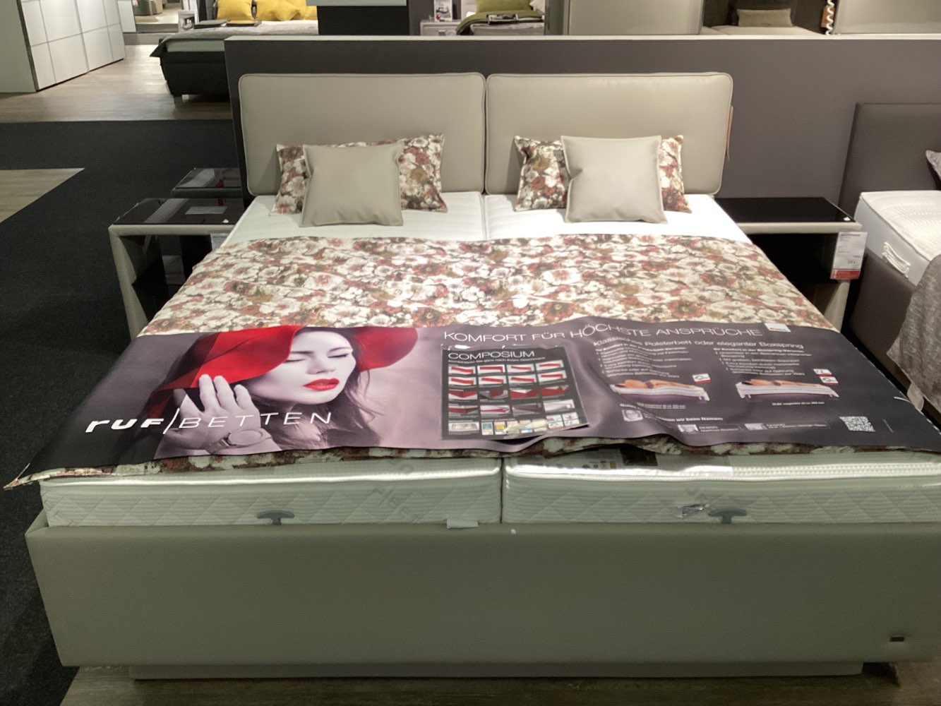 Möbel Ruf Boxspringbett Composium 180x200cm Textil Braun XXXLutz