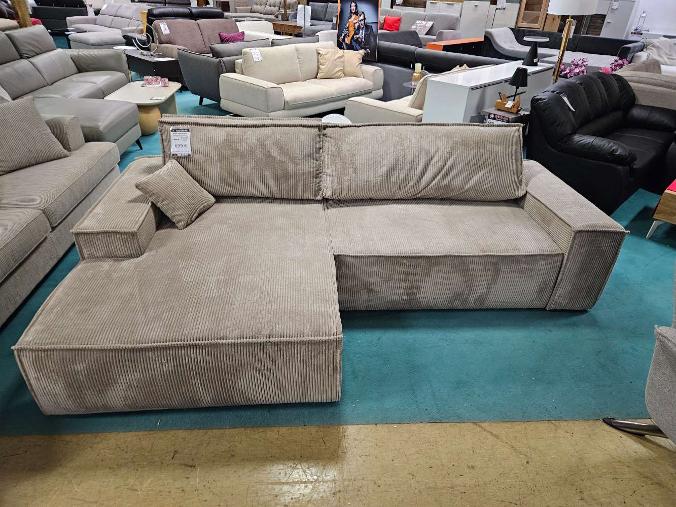 Selsey Couch Ecksofa Farese Cordstoff Beige statt 1058€