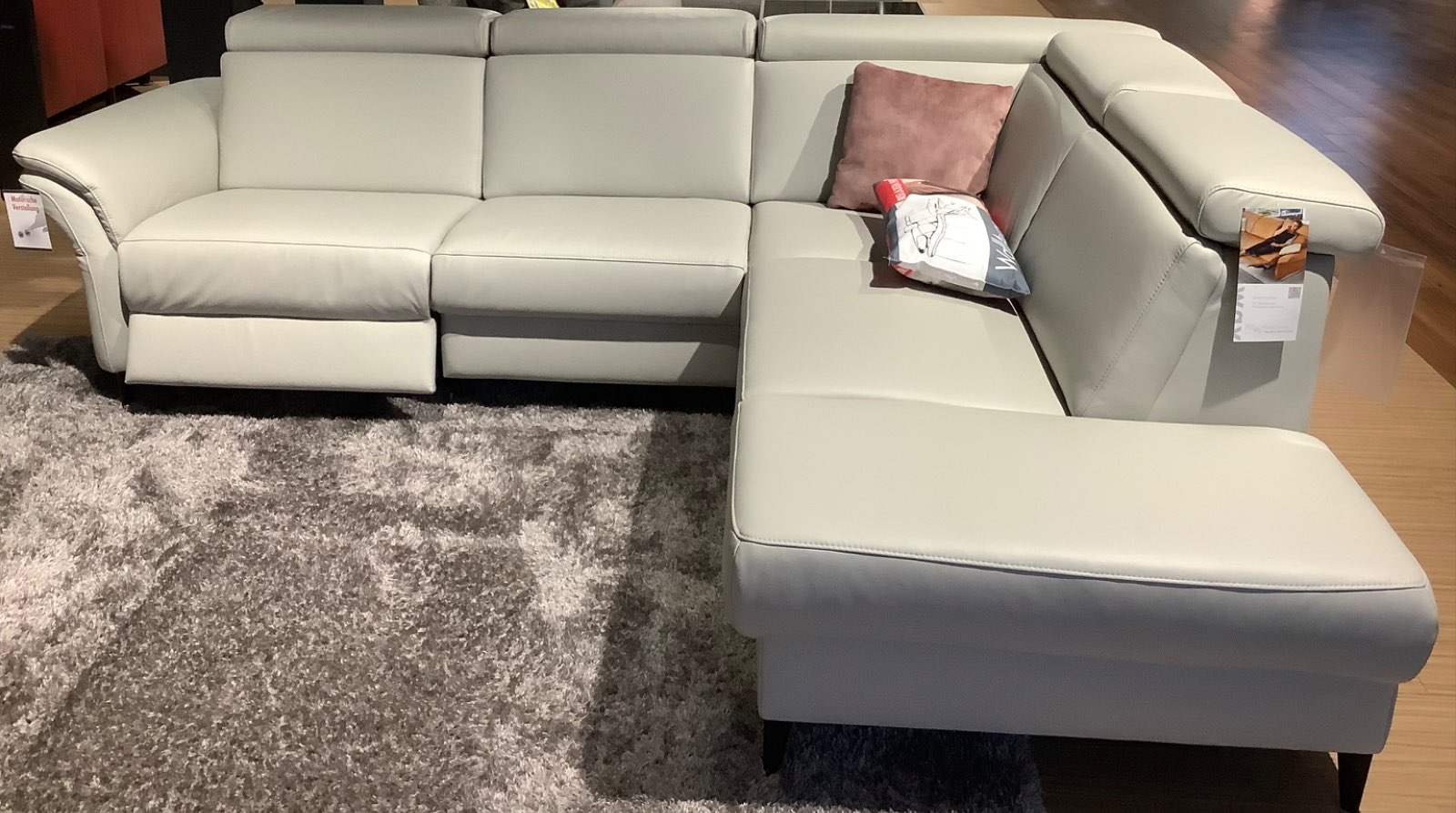 Rundecke Cagliari/Leder silver