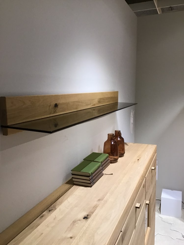 Wandboard Soleo Wildeiche mit Glas