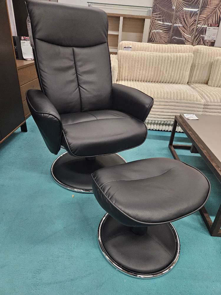 Relaxsessel Abby Kunstleder Schwarz statt 298€