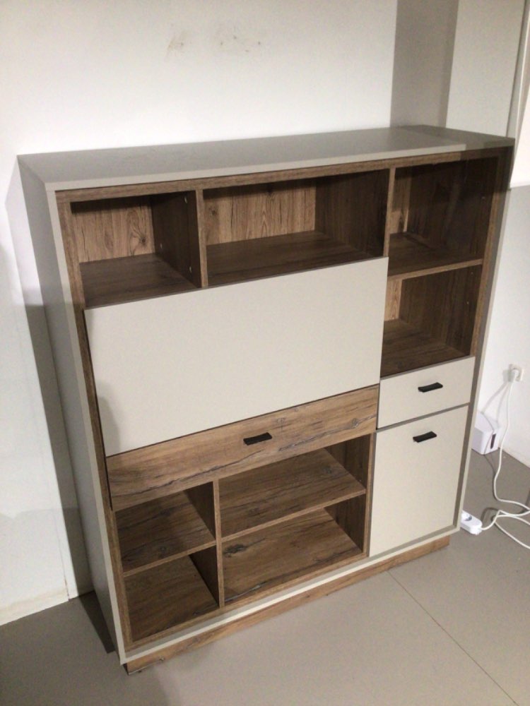 Highboard Eiche/Grau