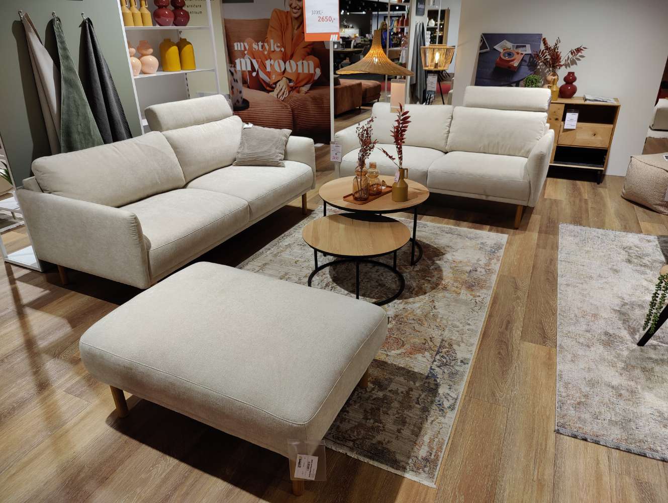 Garnitur – ROOMIO 4104 – 3er – 2er – Hocker – Sofa – Couch