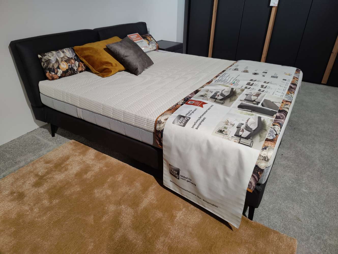 Boxspringbett – INTERLIVING 1416 – 180 x 200 cm – graphit