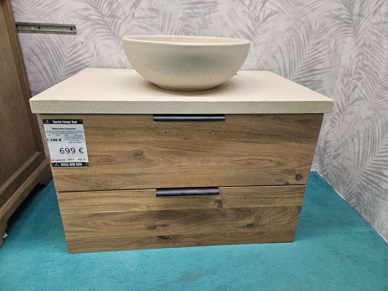 Waschbecken Set Beton Beige statt 1199€