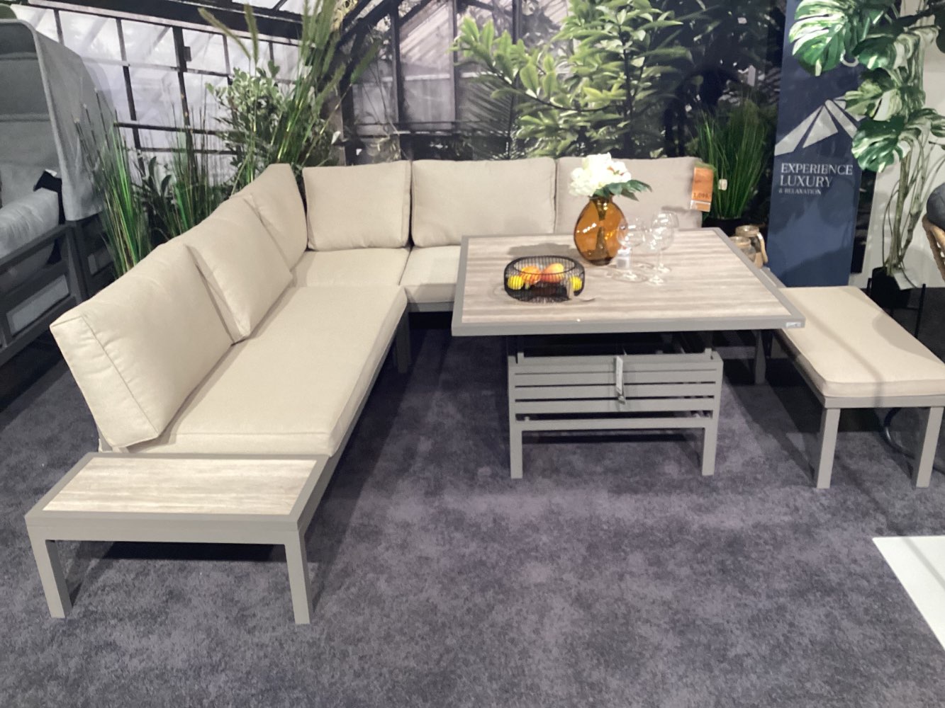 Möbel Sunfree Dining Lounge Set Mataro 248x248cm Taupe XXXLutz