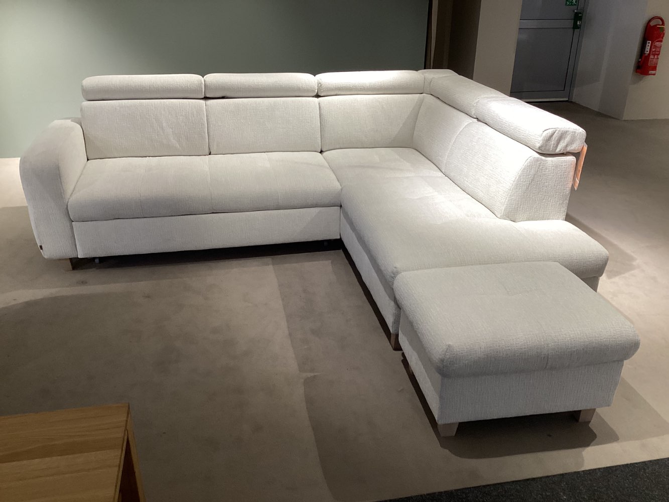 Möbel Venda Ecksofa Saragossa 261x206cm Samt Weiß XXXLutz