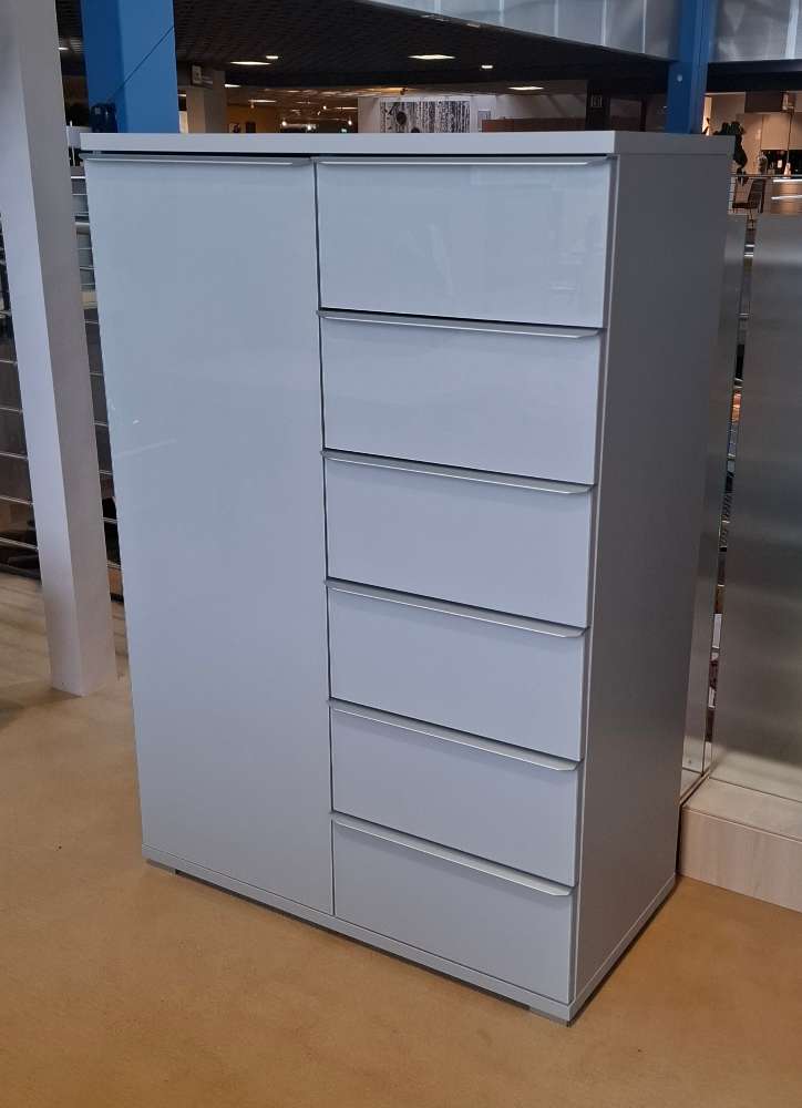 Kombikommode hellgrau Glas/hellgrau dekor BHT/ca.80x117x40 cm