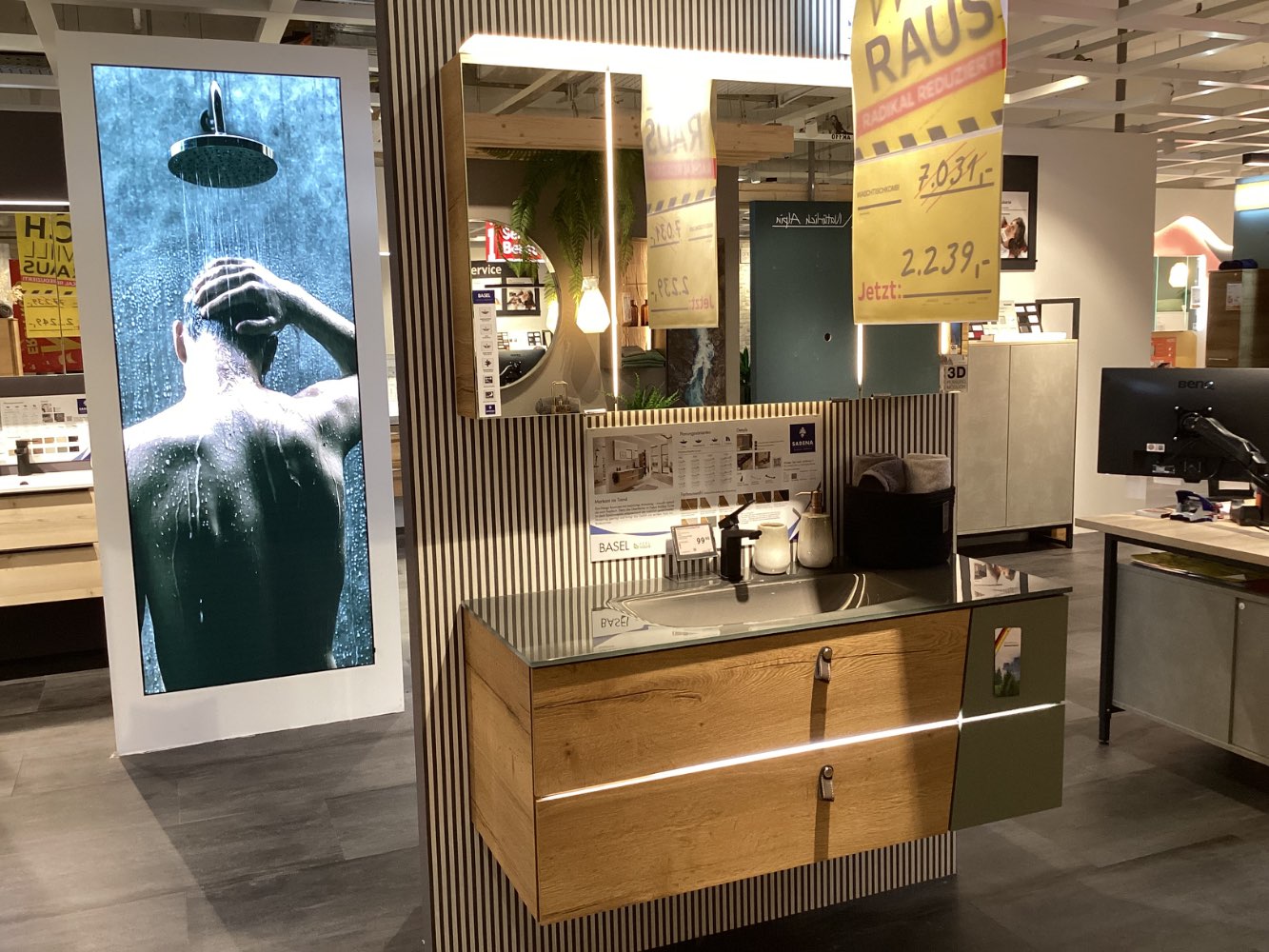 Badezimmer Basel, 122cm, Metallic, XXXLutz