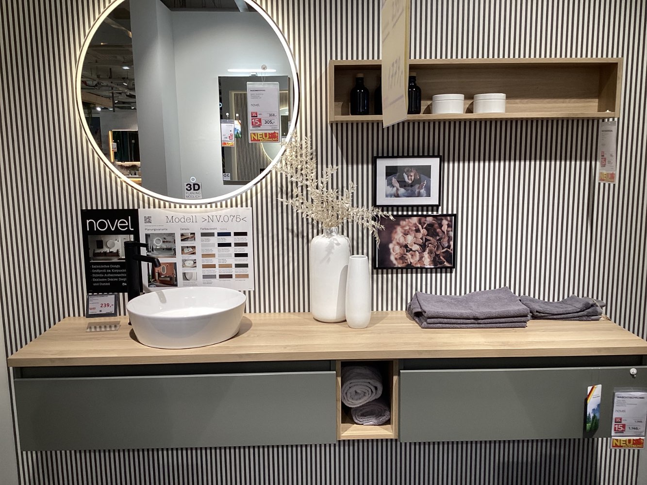 Badezimmer NV.075, 200cm, Betongrün, XXXLutz