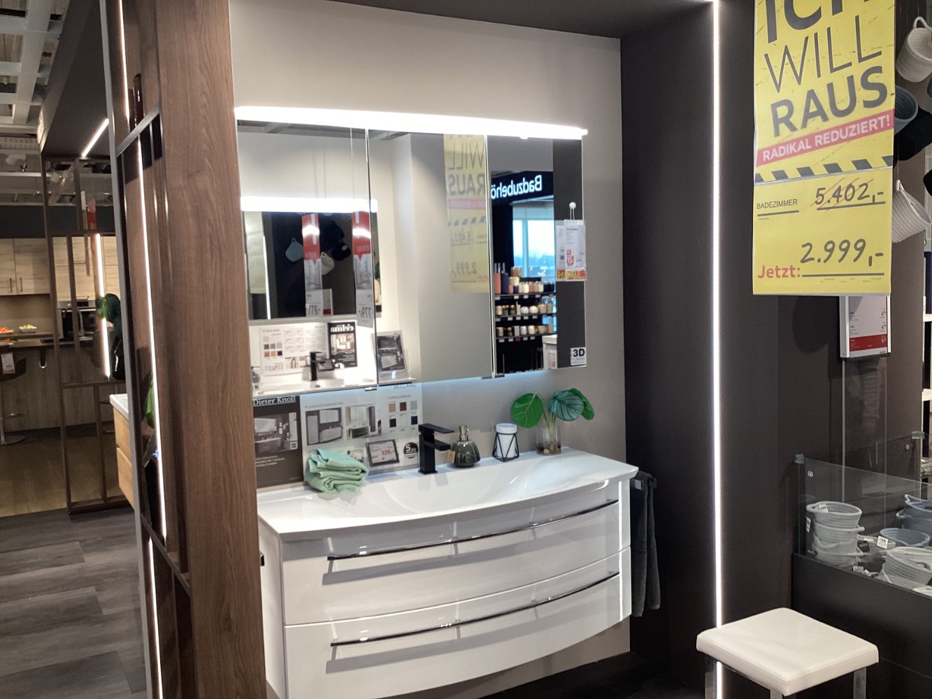 Badezimmer Bellano, 120cm, Weiß, XXXLutz