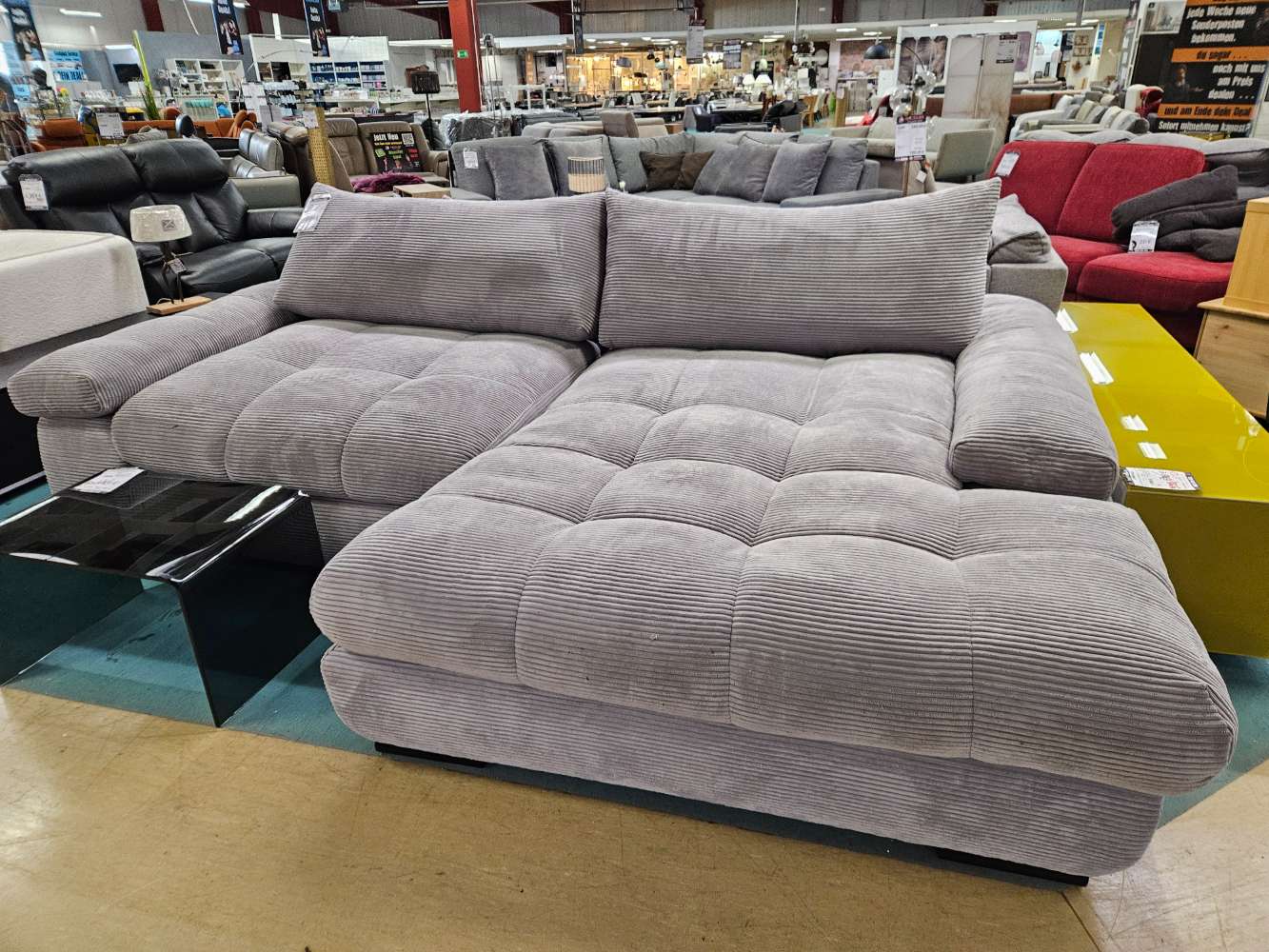 bobb Ecksofa Couch Hella Cordstoff grau statt 1578€
