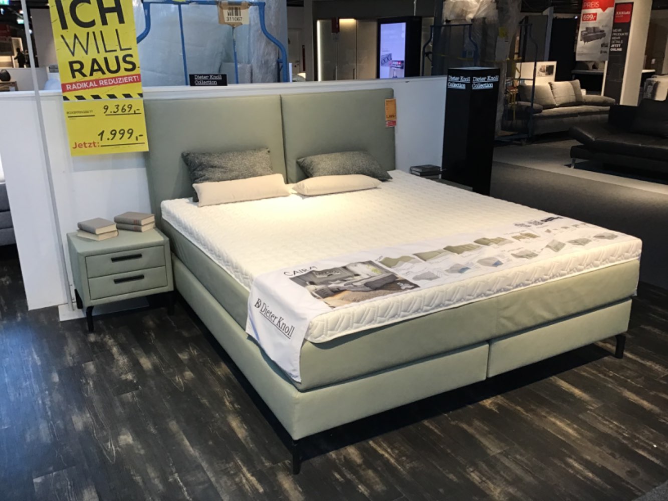 XXXLutz Ausstellungsstück Möbel Boxspringbett Caira mintgrün