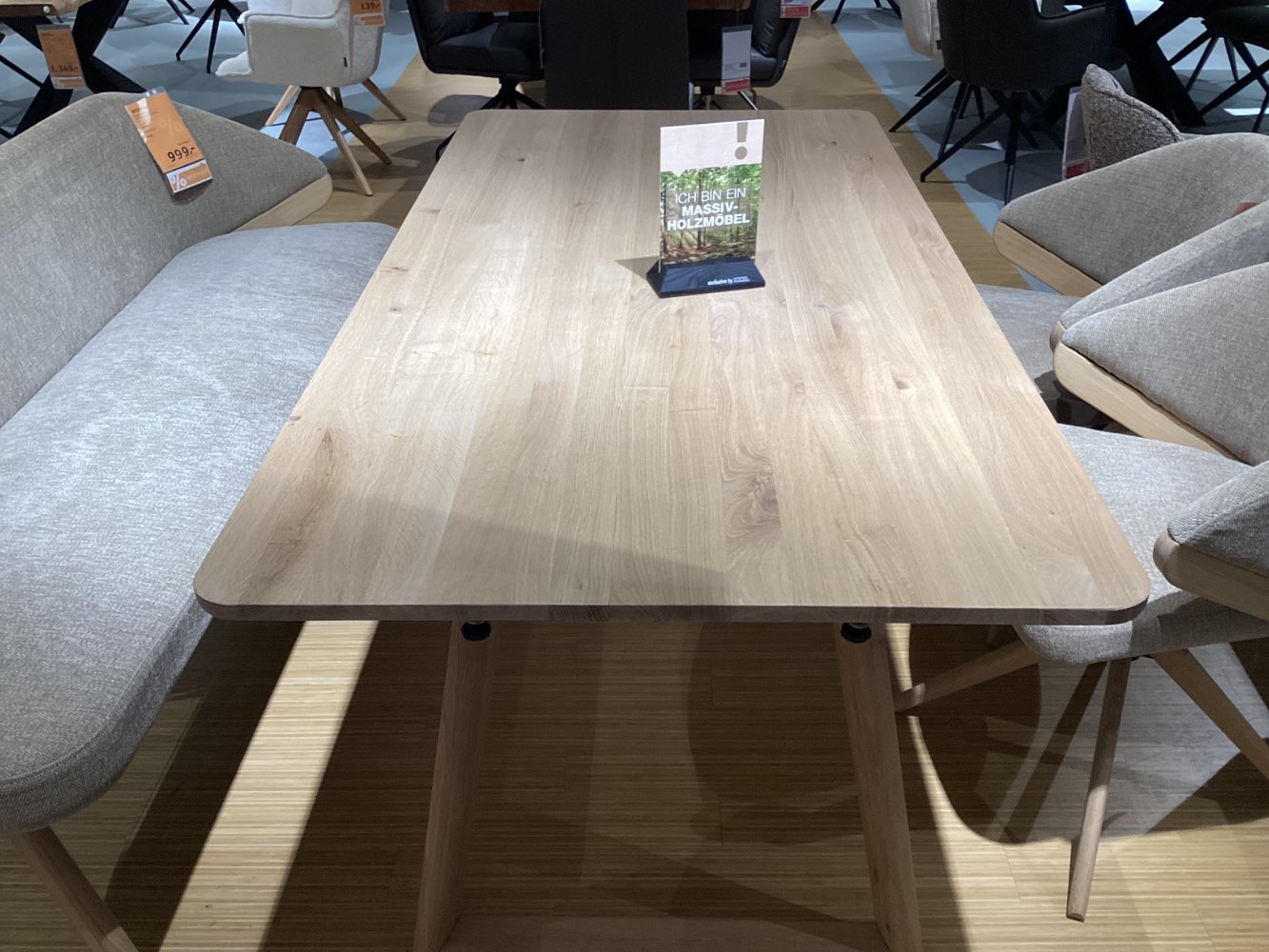 Möbel UAB Esstisch Lissoni 180x90cm Eiche Massiv Bianco XXXLutz