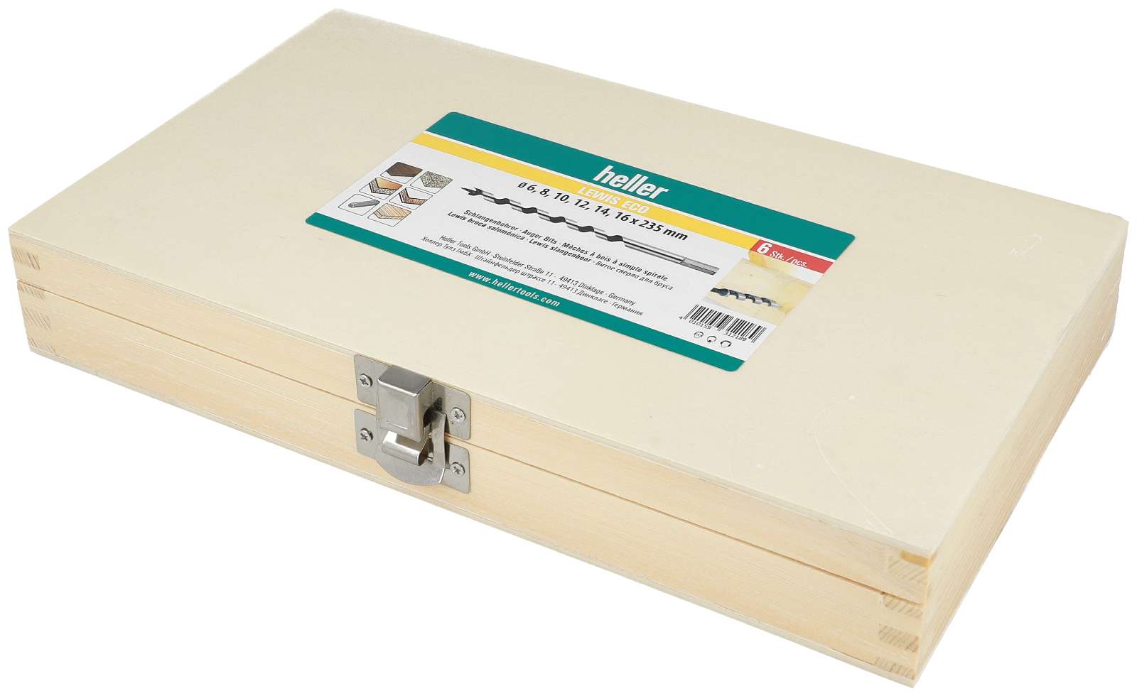 Heller Holz Schlangenbohrer Set 6 tlg.