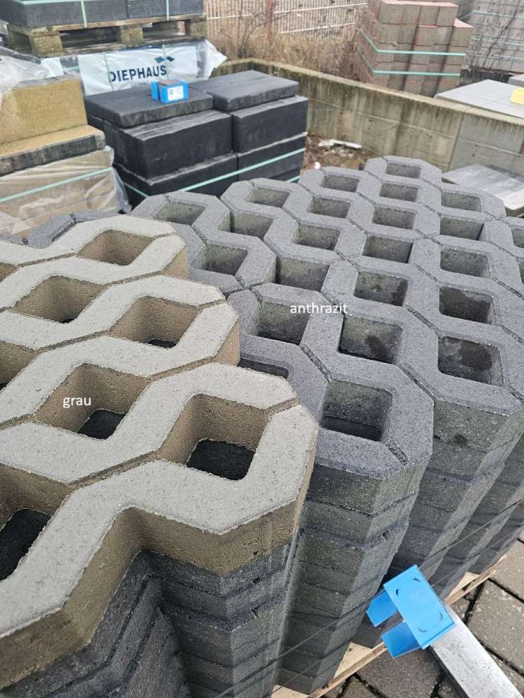 JASTO Ragit Rasengittersteine 60x40x8 cm anthrazit (1.Wahl)