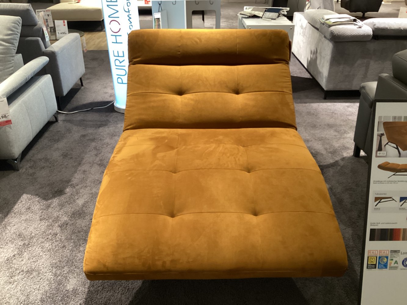 Möbel Candy Relaxliege Pure 9113 2.0 120/158-198cm Zimt XXXLutz