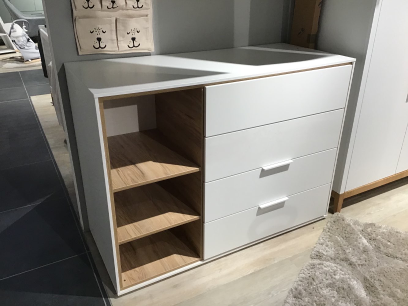 XXXLutz Ausstellungsstück Möbel Wickelkommode Lieven weiß Eiche