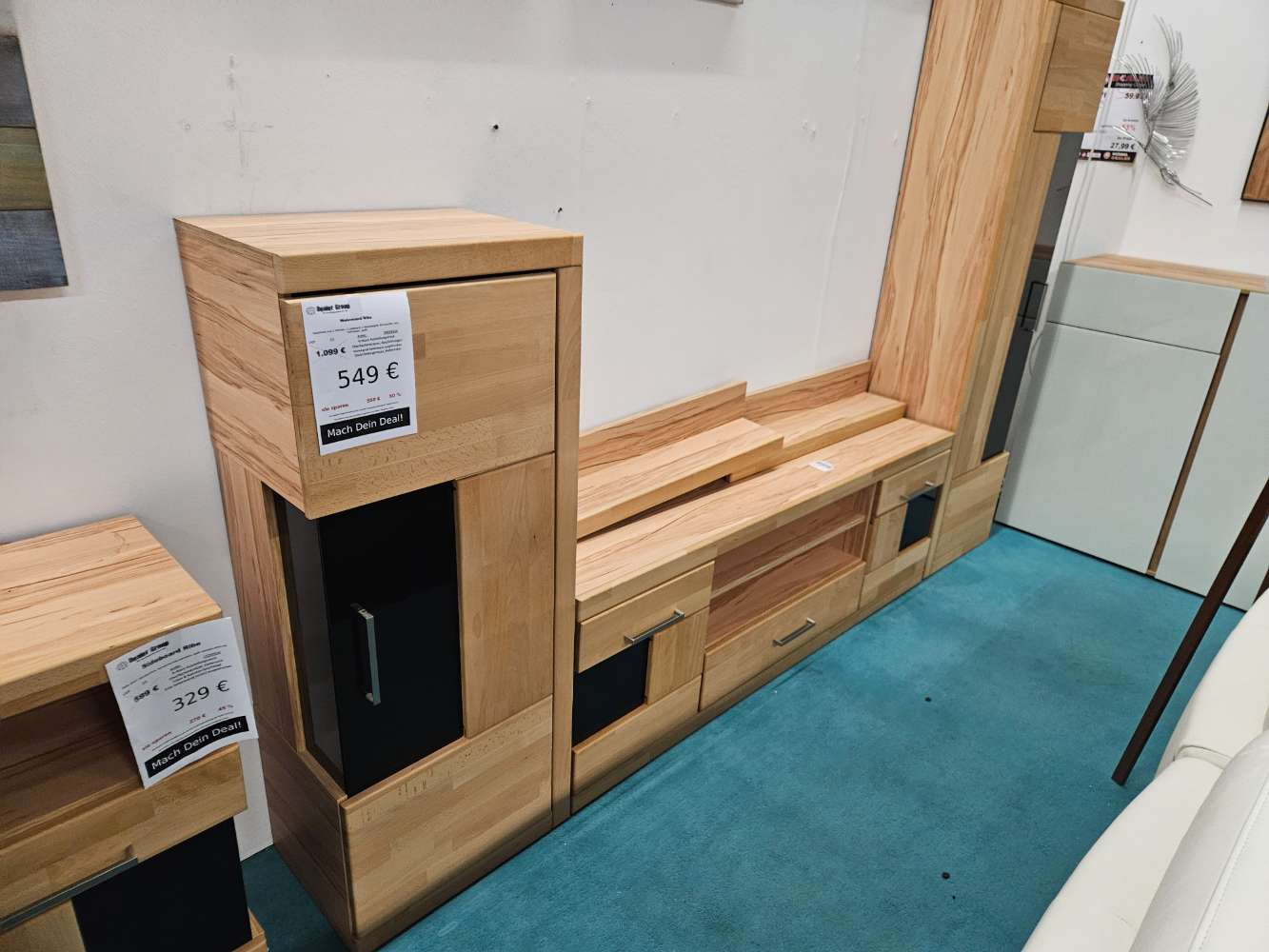Wohnwand Kommode Schrank Ribe Kernbuche statt 1099€