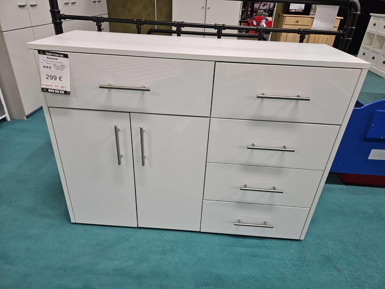 Kommode Hochglanz Weiß statt 619€