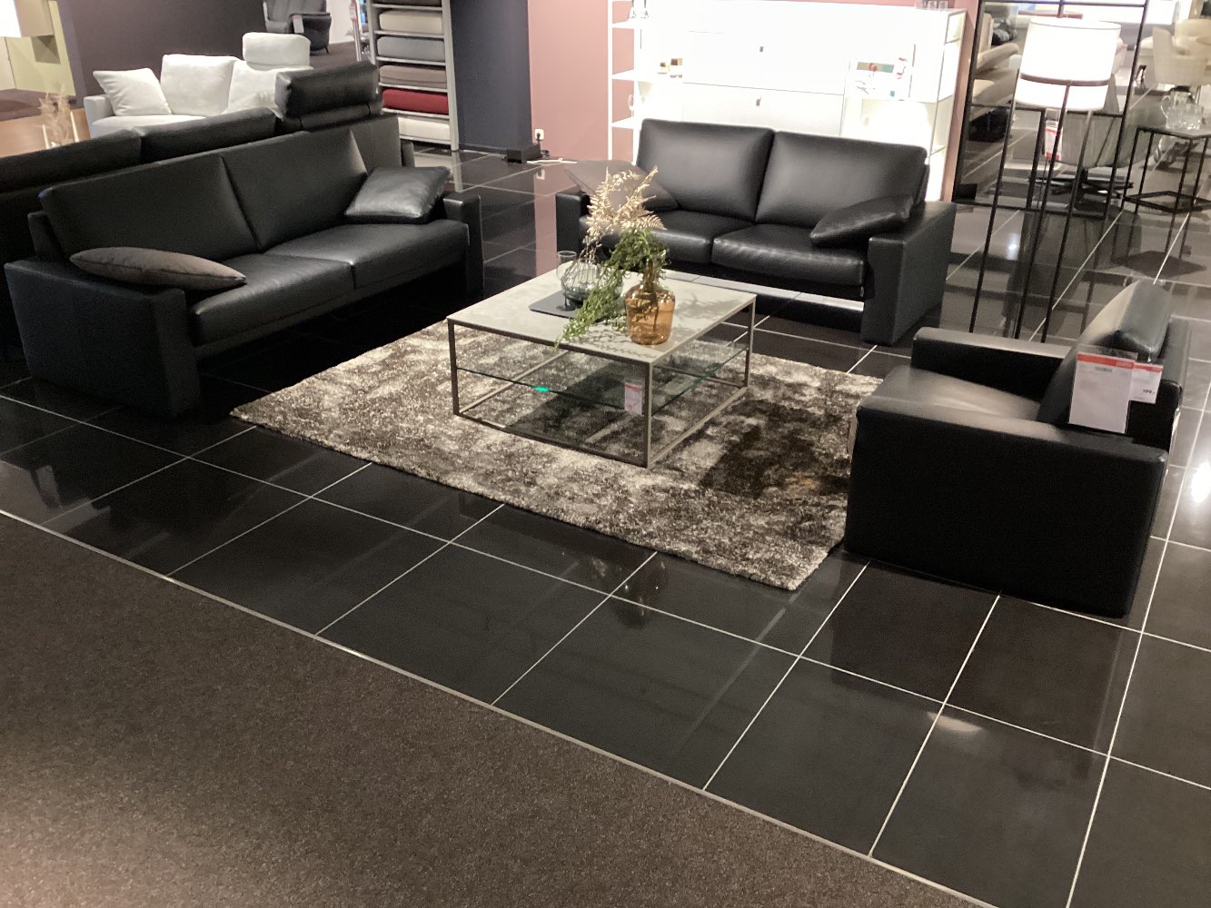 Garnitur „CL100“, Orig. Erpo, Leder, Kaltschaumsitz