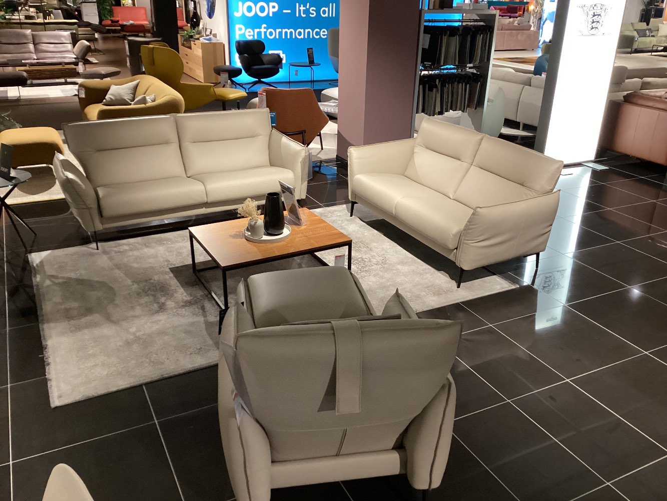 Garnitur „Ancona + Riva“, Orig Erpo, inkl. Rückenneigung, Leder