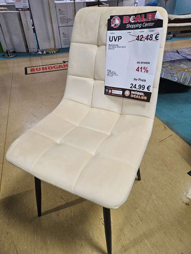Stuhl Mesa Velvet Creme statt 42