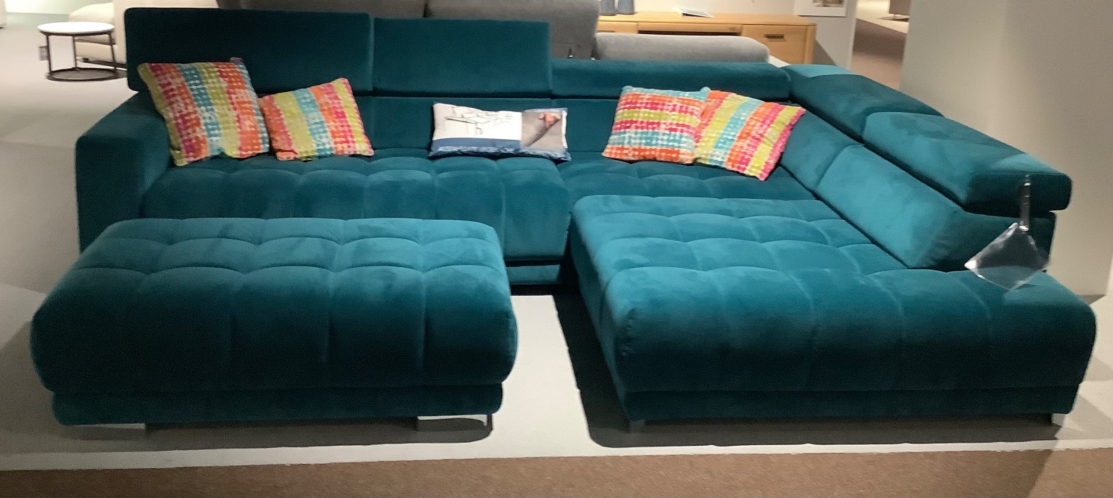 Rundecke Cremona /Stoff petrol