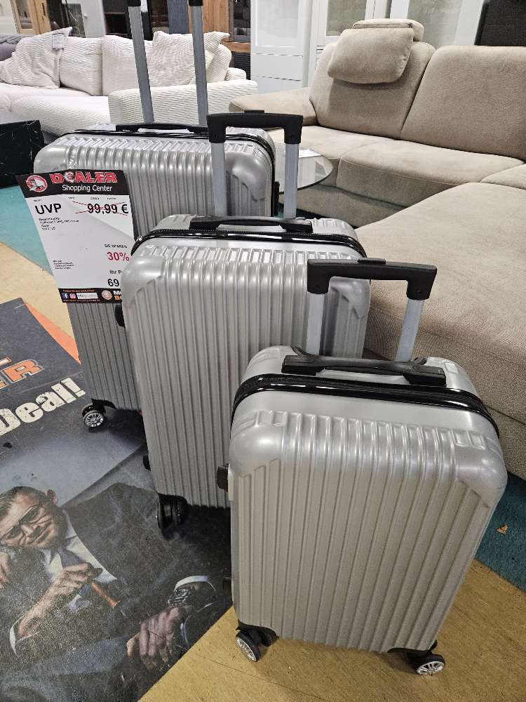 Kofferset 3-tlg High Level Silber statt 99,99€