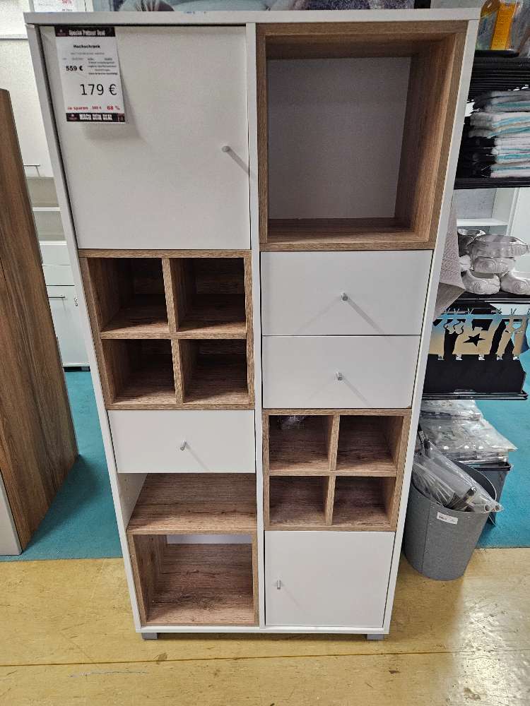 Hochschrank weiß Eiche statt 559€
