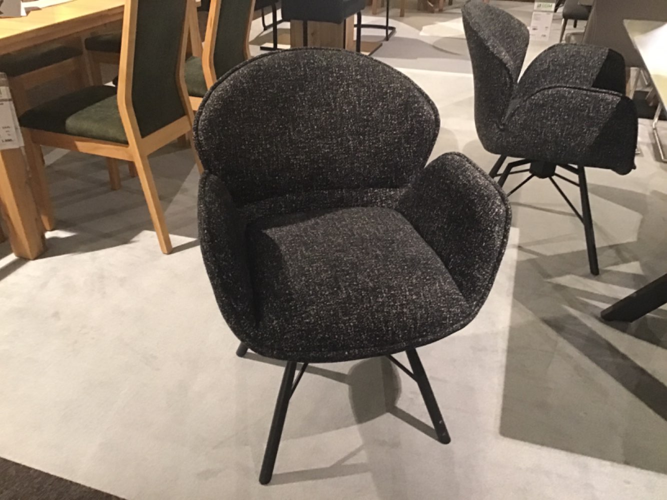 Stuhlsessel 360 Grad drehbar,Farbe anthrazit/grau