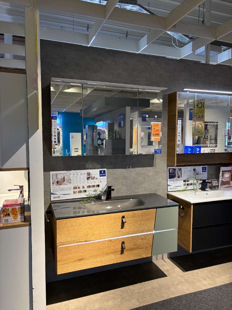 MÖBEL, SADENA, BADEZIMMER, EICHE, GRÜN, XXXLUTZ