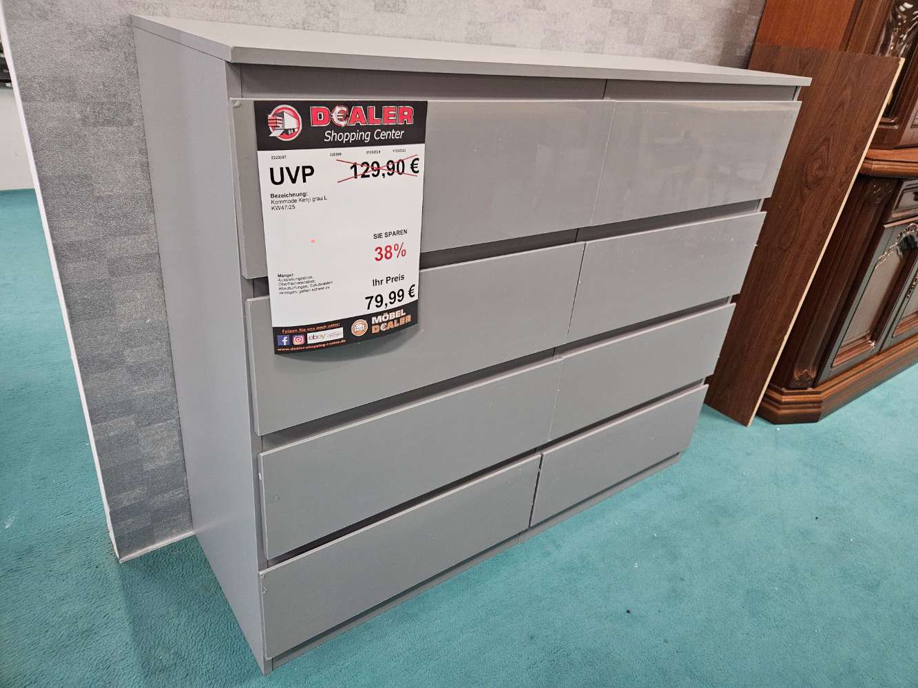 Kommode Kenji grau statt 129,90€