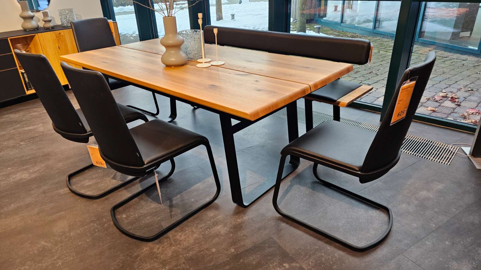 Möbel Team 7 Essgruppe Nox / F1 komplett, Eiche wild natur