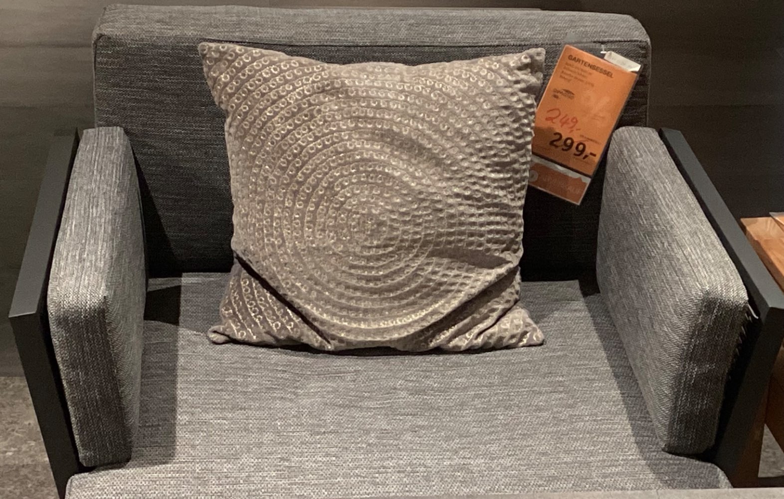 Gartenmöbel, Gartensessel amalio, 83x76x83, Anthrazit/Schwarz