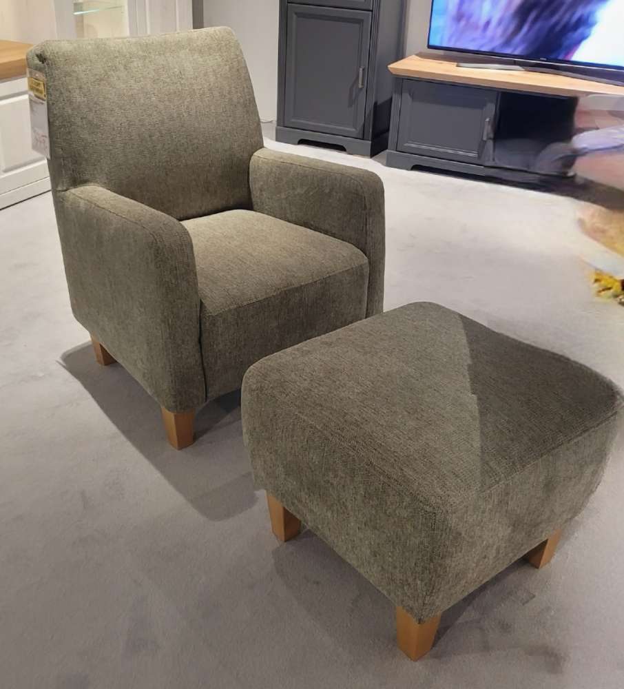 Sessel incl. Hocker BHT ca 74x93x81cm/56x45x56cm