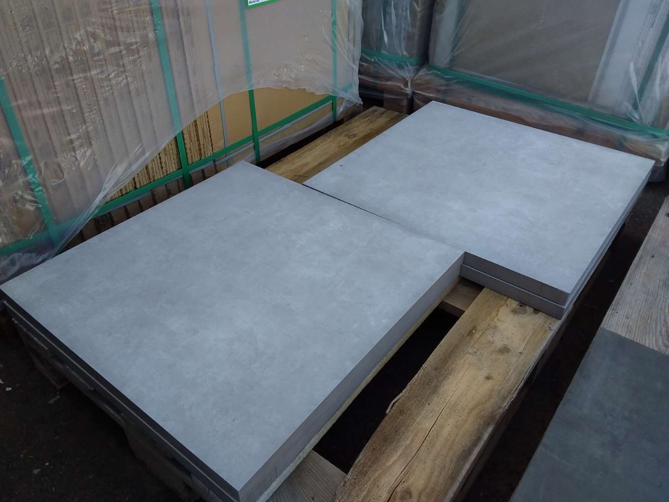 Feinsteinzeug 60x60x3 Betonoptik Keramikplatten Garten