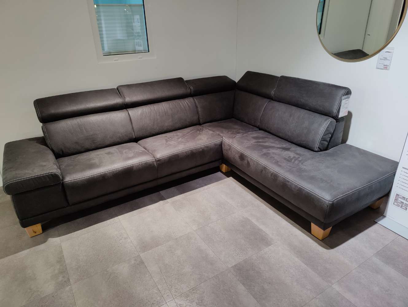 Ecksofa – Garnitur – INTERLIVING 4252 – Microfaser – Büffeloptik
