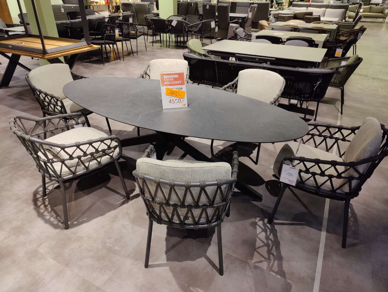 Gartenmöbel-Set – 4Season – Garten-Set – 1 Esstisch 6 Sessel
