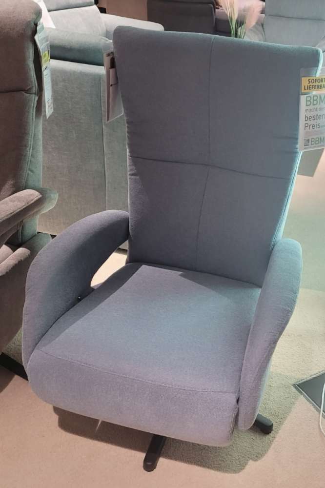 Drehsessel bleu/grey Sternenfuß schwarz matt, manuell