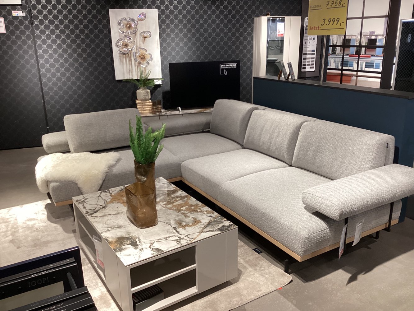 Ecksofa, JOOP!, 24/7, , 237 x 295, Wildeiche, hellgrau