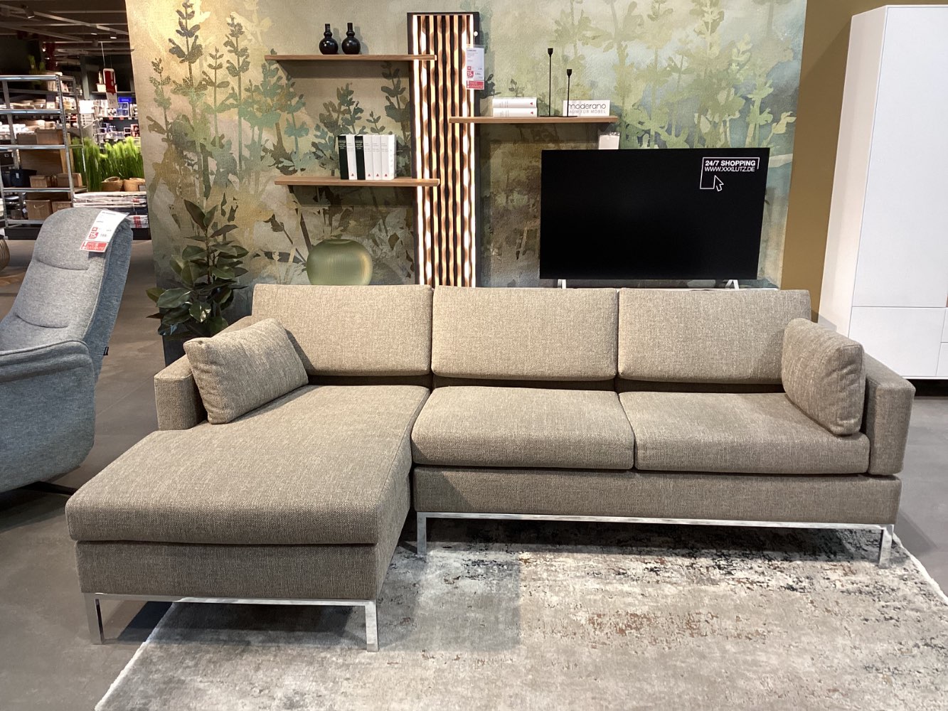 Wohnlandschaft, Brühl, Tomo Compact, 146-186 x 237-277 cm, beige