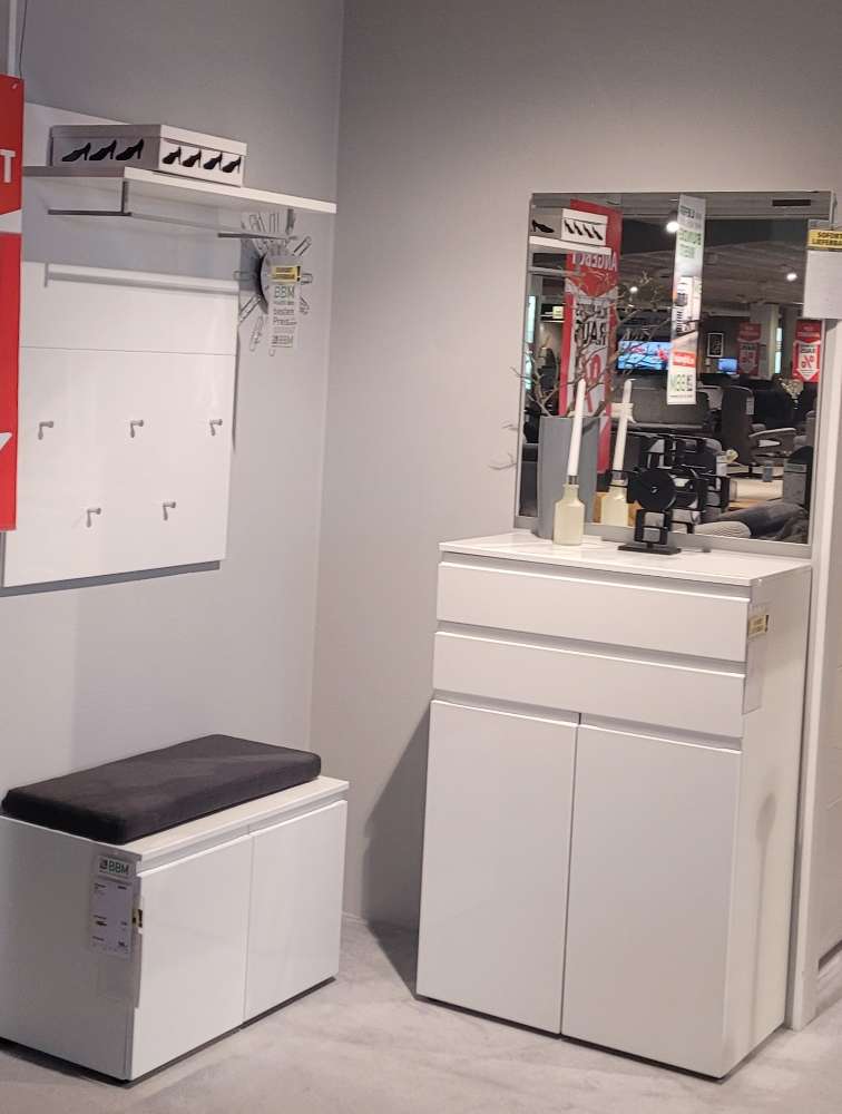 Garderoben-Set weiß Hochglanz