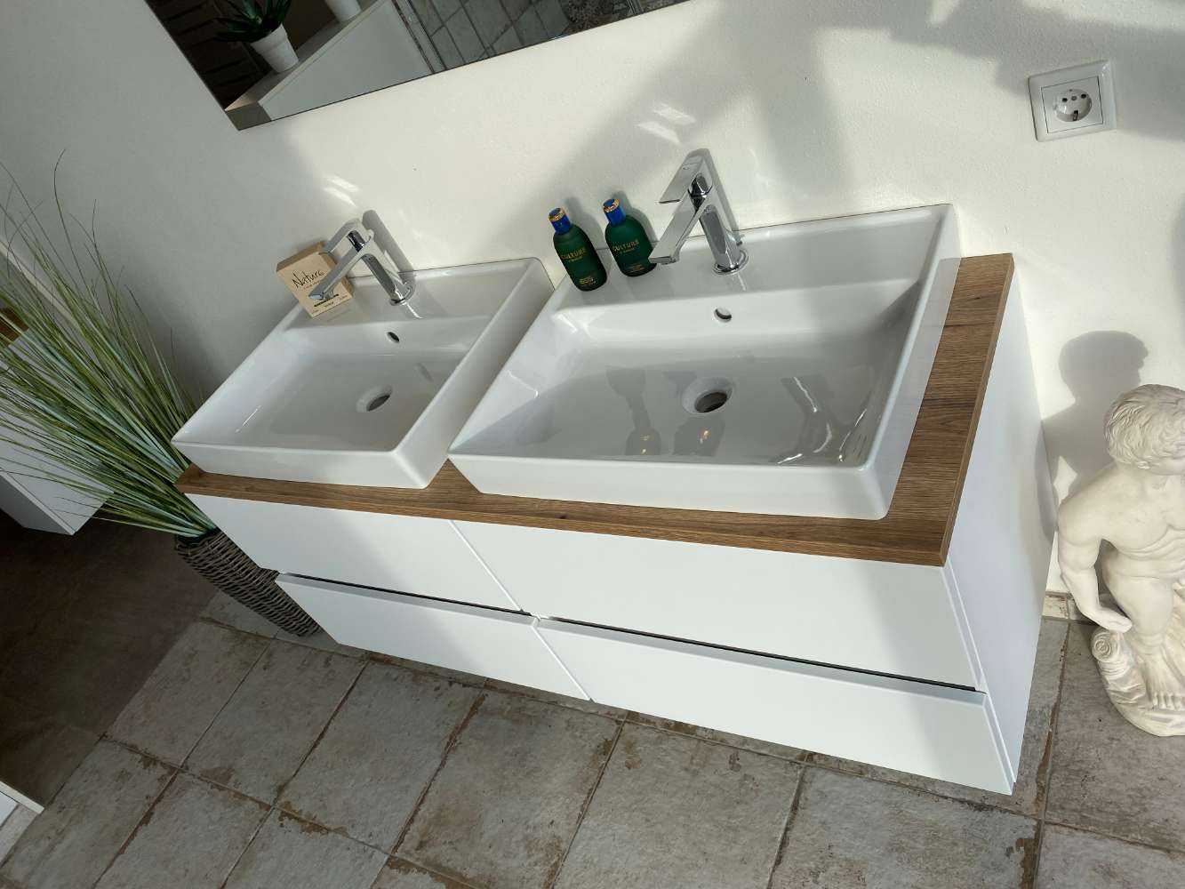 Creativ/Laguna Badmöbel Doppelwaschtisch – Anlage1400 x 495 mm